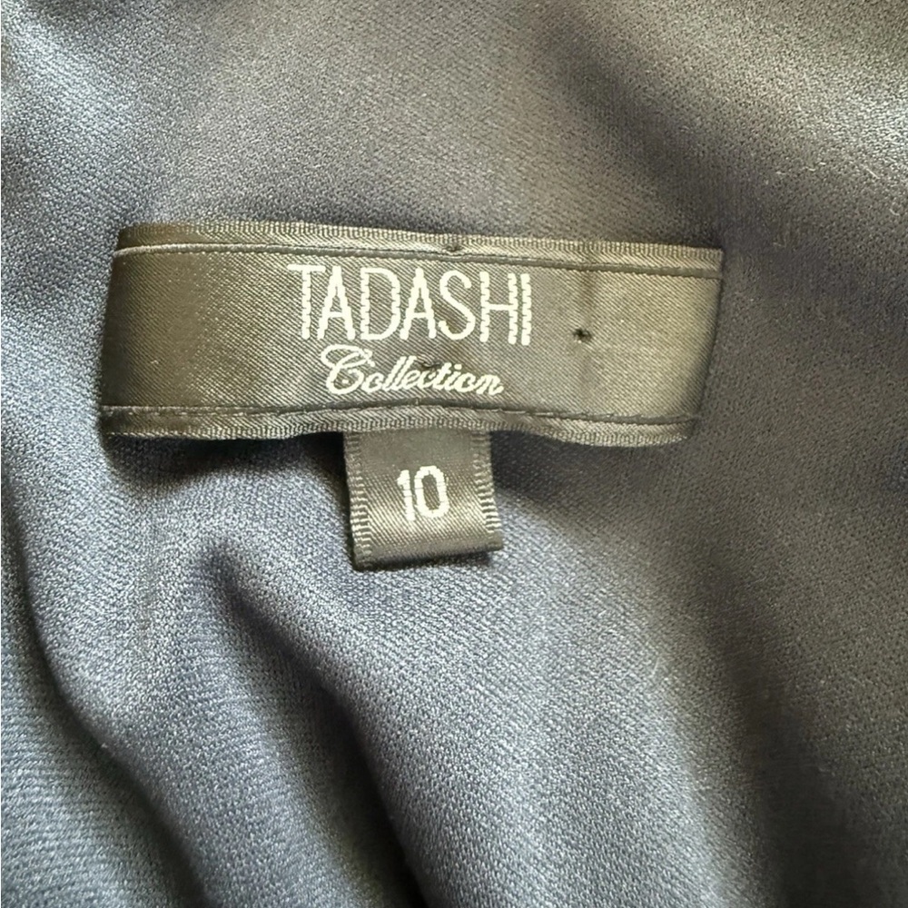 Tadashi Collection Navy Silk Sequin Cocktail Dress - Size 10 Medium - Picture 5 of 5